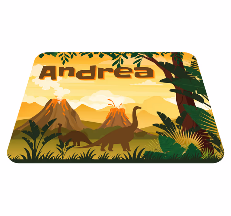 Vackra landskap dinosaurier personlig matta - Tenstickers