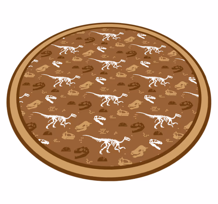 Dinosaurie skelett mönster djur matta - Tenstickers
