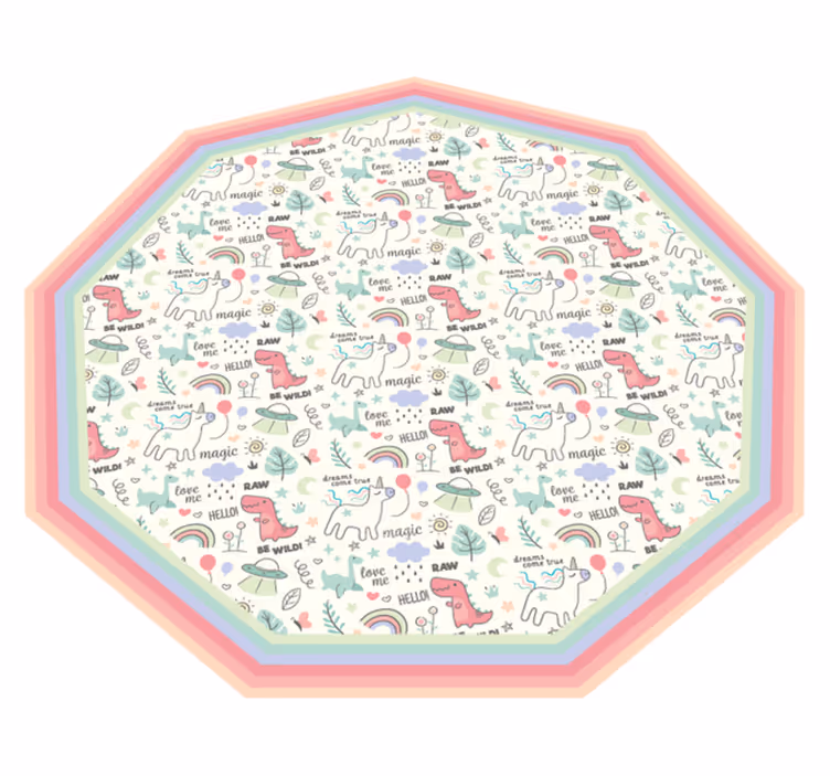Lekfullt alfabetsmotiv Vinylmatta Barn - Tenstickers