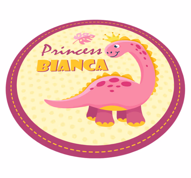 Prinsessan dinosaurie Vinylmatta daghem - Tenstickers