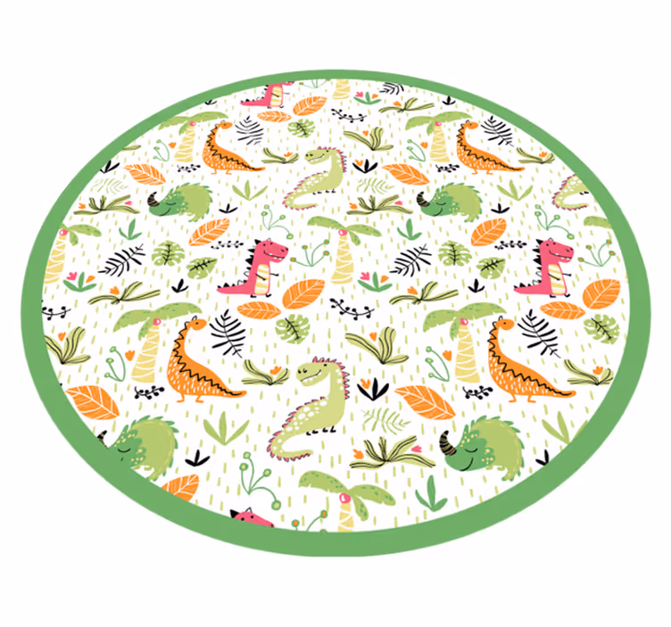Dinosaurie och andra djurmönster djurmatta - Tenstickers