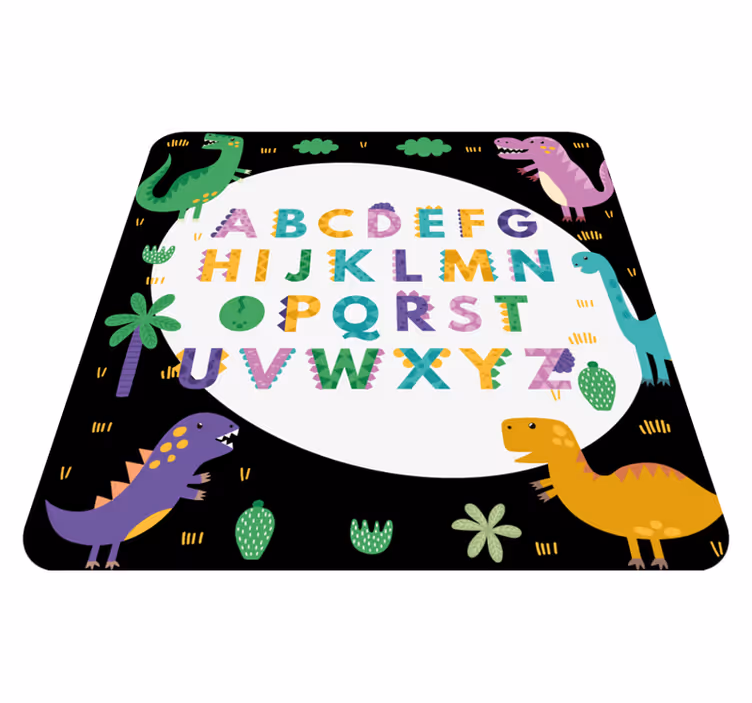 Dinosaurier med alfabetet vinyl alfabet matta - Tenstickers