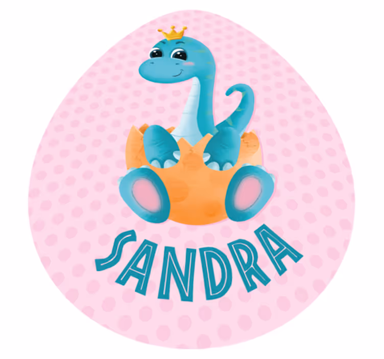 Anpassad dinosauriegrafik Vinylmatta namn - Tenstickers
