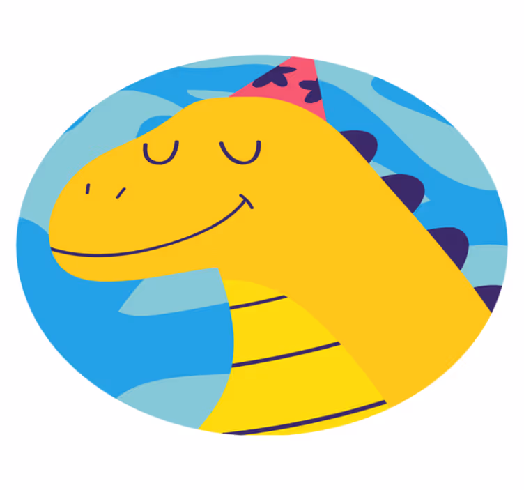 Dinosauriefest tema Vinylmatta Barn - Tenstickers