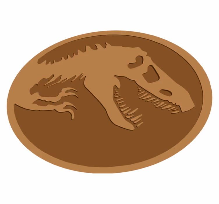 Dinosaurie skelett vinyl matta - Tenstickers