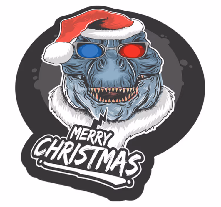 Festlig monsterjubel Vinylmatta Jul - Tenstickers