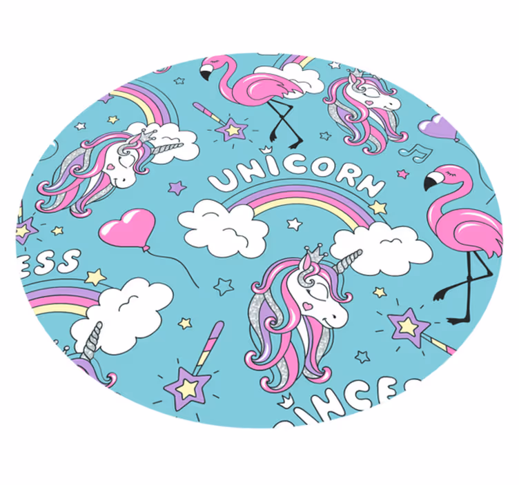 Enhörningsfantasicirkel Andra Vinylmattor - Tenstickers