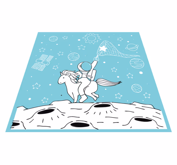 Rymdäventyrsmotiv Vinylmatta spel - Tenstickers