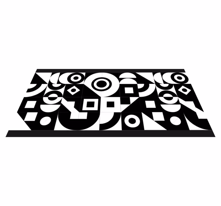 Abstrakt geometrisk ensemble Vinylmatta geometrisk - Tenstickers