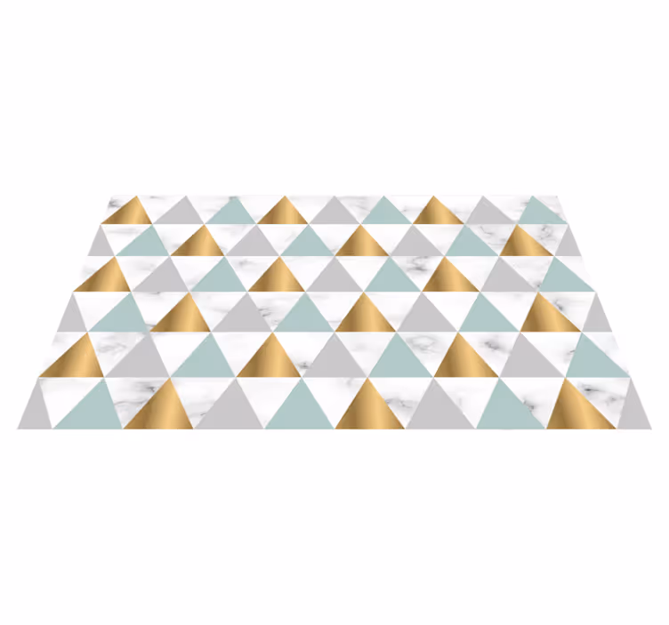 Marmor triangel geometri hall löpare - Tenstickers