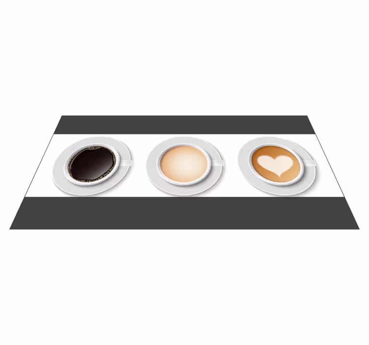 Kaffekoppar löpare Vinylmatta Kök - Tenstickers