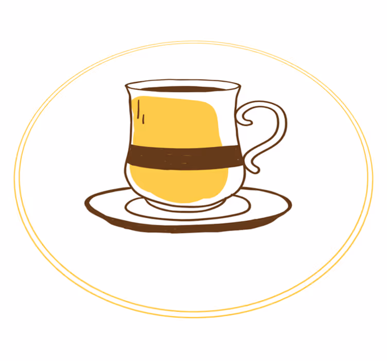 Espresso glas illustration Vinylmatta Kök - Tenstickers