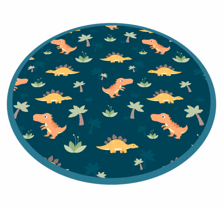 Söta dinosaurier för barn vinyl matta - Tenstickers