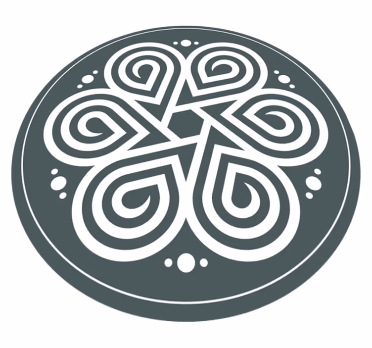 Elegant vit prydnad vinylmatta - Tenstickers