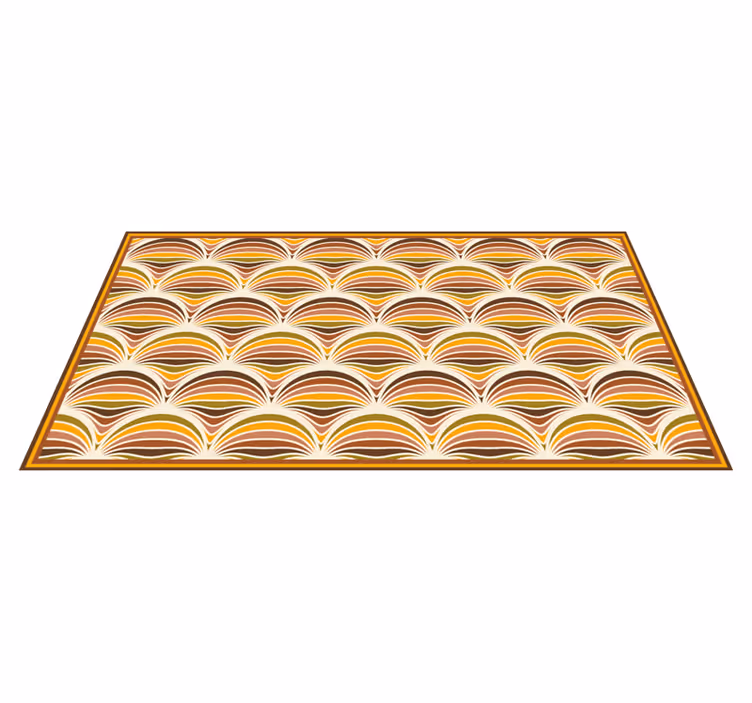 Retro virvelmönster Vinylmatta geometrisk - Tenstickers