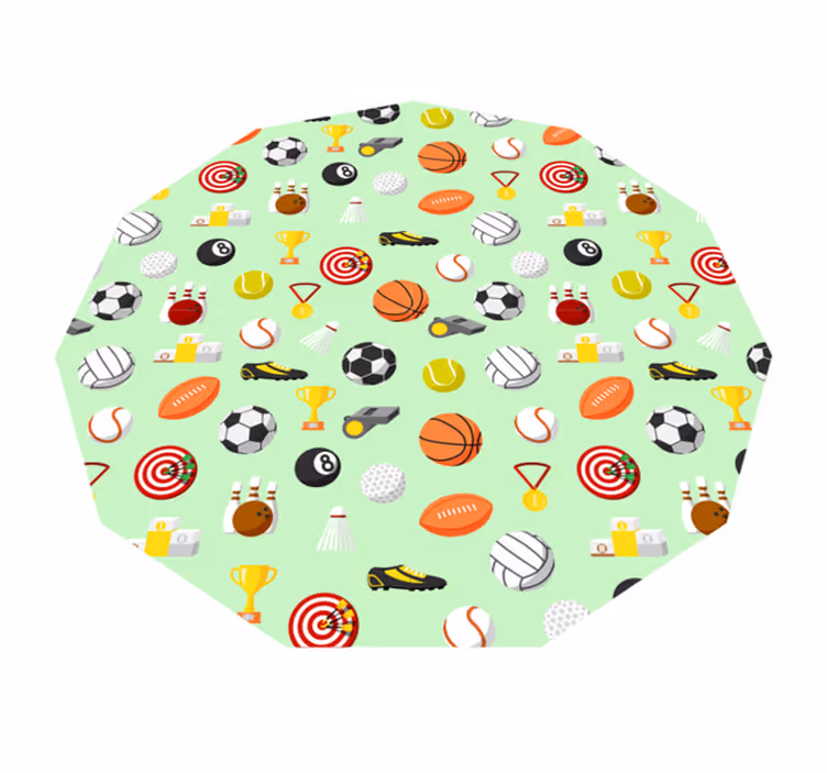 Barn sport bollar design vinyl matta - Tenstickers