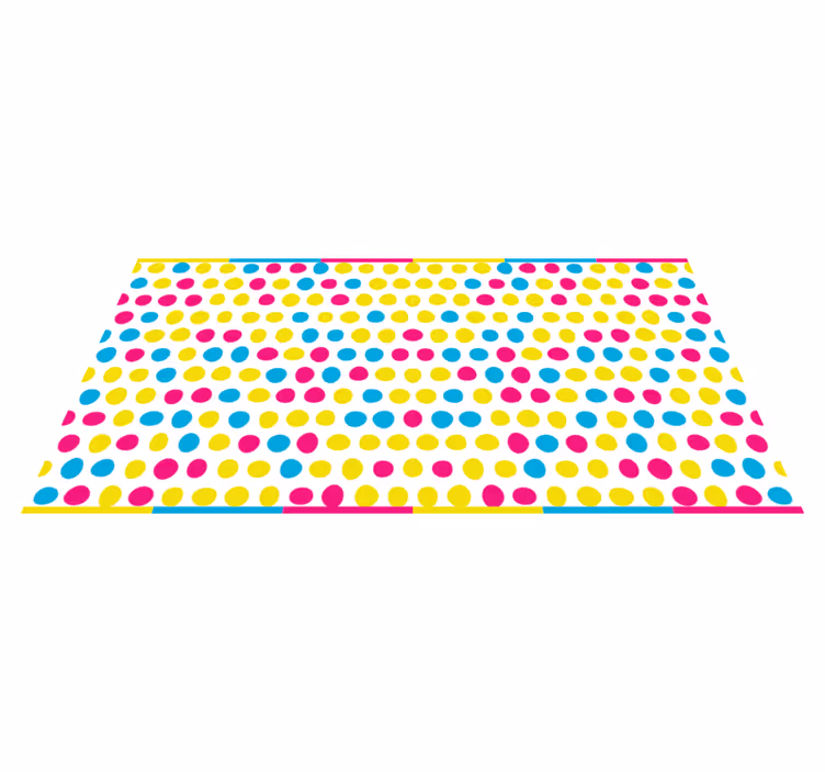 Polka dot array Vinlymatta randiga - Tenstickers