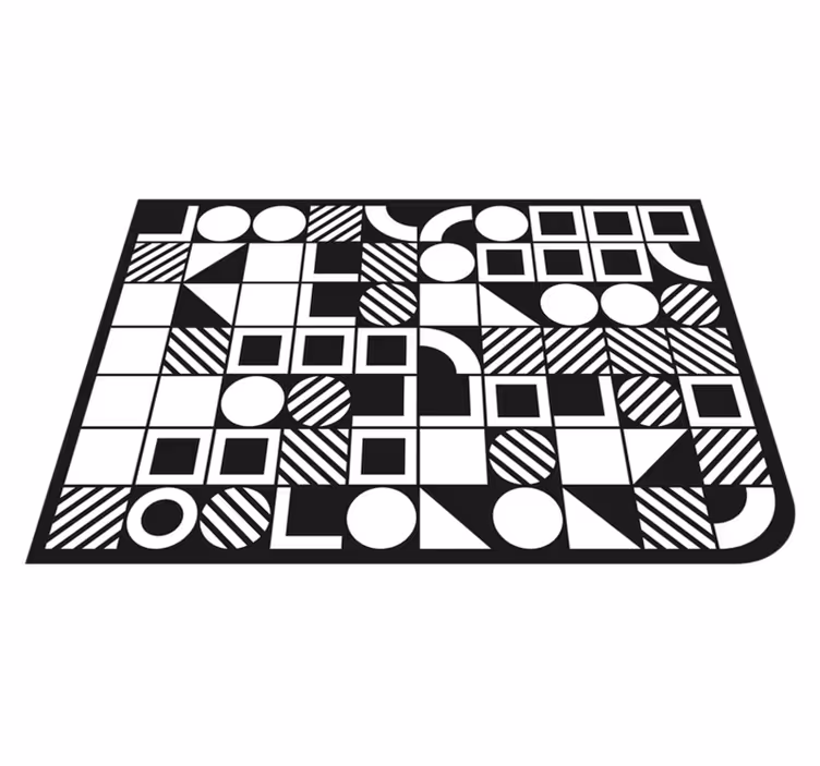Abstrakt design modern matta - Tenstickers
