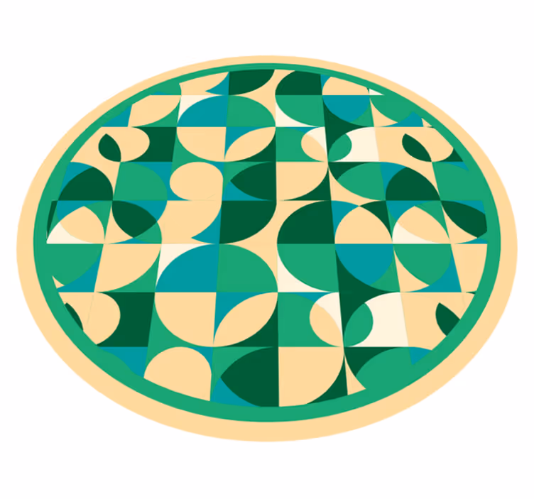 Cirkulära geometrier Vinylmatta geometrisk - Tenstickers