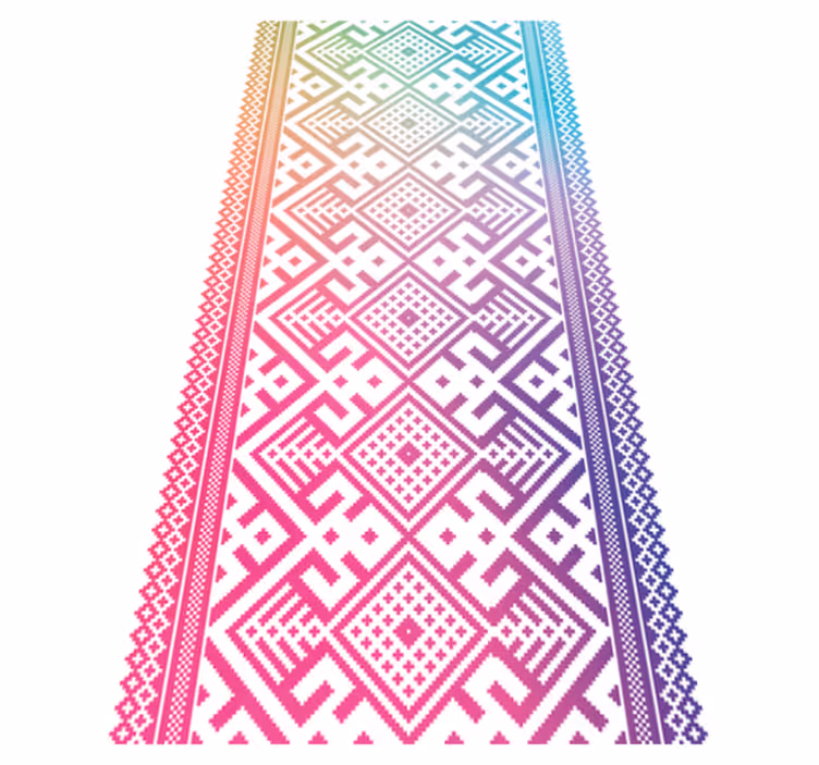 Geometrisk speltid Vinylmatta Barn - Tenstickers