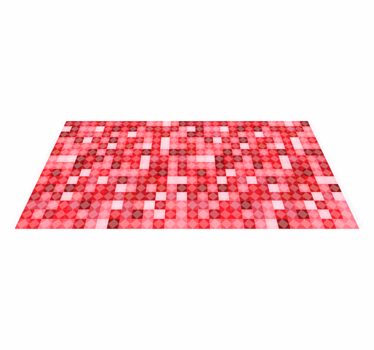 Rött geometriskt mönster Vinylmatta geometrisk - Tenstickers