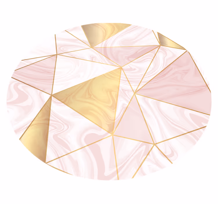 Geometrisk marmor sammansättning Vinylmatta geometrisk - Tenstickers