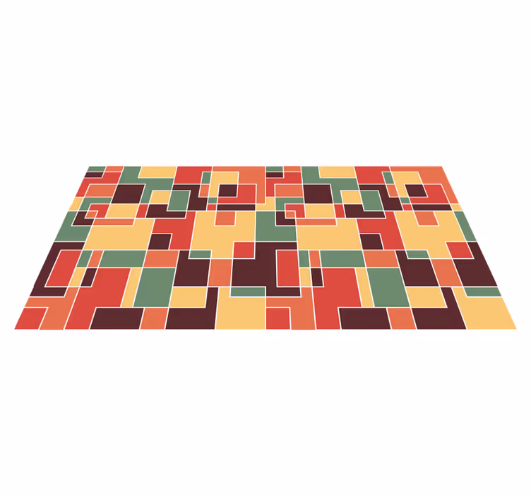 Geometriska rektanglar kakel matta - Tenstickers