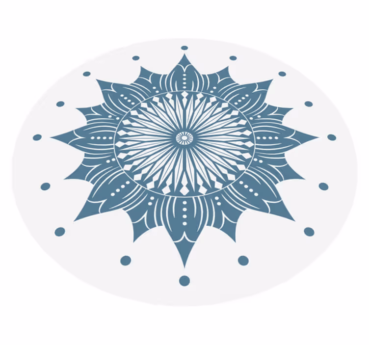 Turkos mandala vinylmatta - Tenstickers