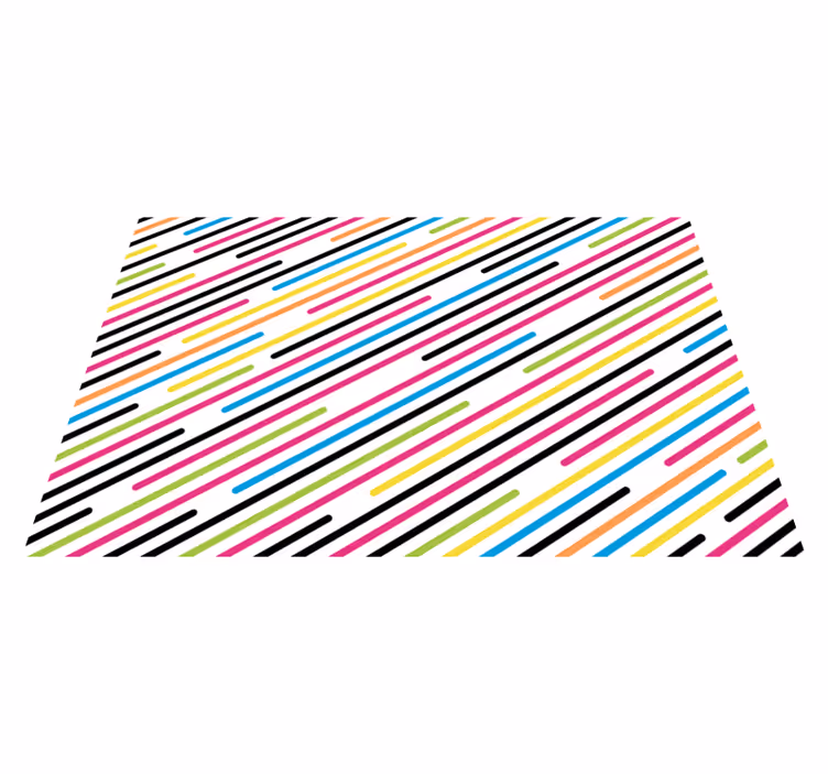 Färgglada diagonala ränder Vinlymatta randiga - Tenstickers