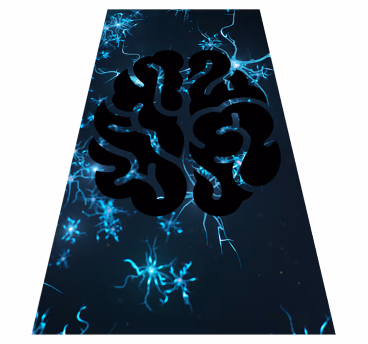 Hjärna med neuroner modern matta - Tenstickers