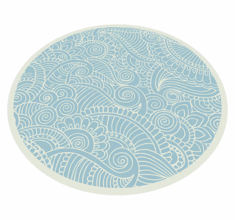 Nautisk mandala vinylmatta - Tenstickers