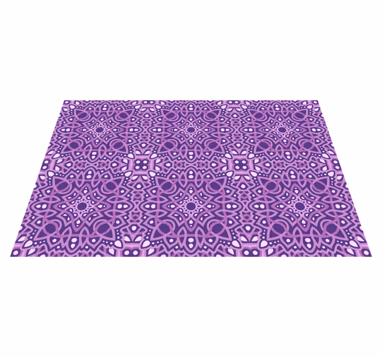 Mandala lila kakel mandala vinylmatta - Tenstickers