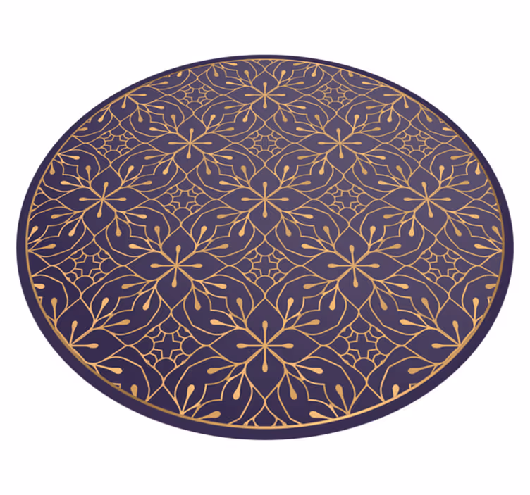 Mandala blommig elegans Vinylmatta Mandala - Tenstickers