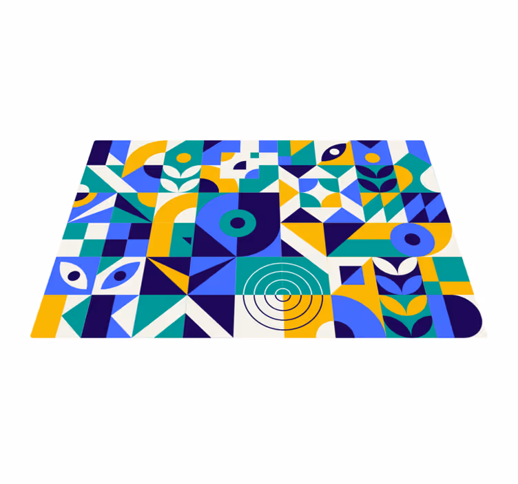 Modernt färgglatt mönster modern matta - Tenstickers