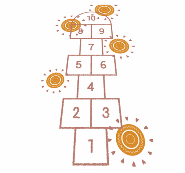 Hopscotch lekplats Vinylmatta spel - Tenstickers