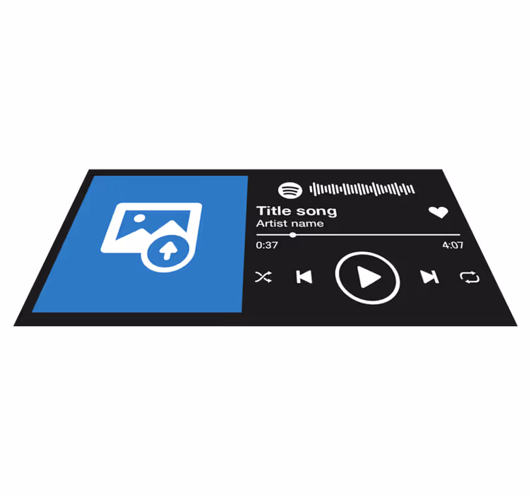 Spotify musik med text och bild anpassa matta - Tenstickers