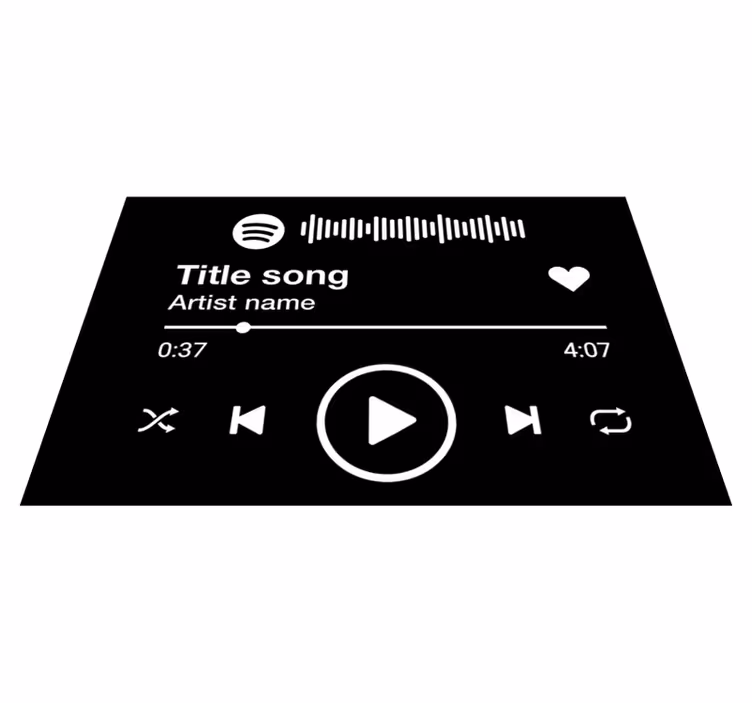Spotify text personlig matta - Tenstickers