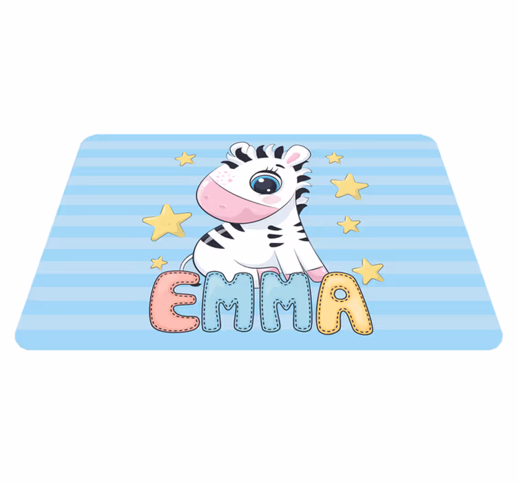 Zebra randigt kul Vinylmatta Barn - Tenstickers