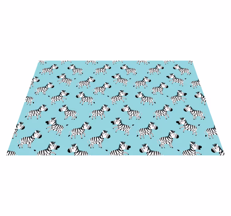 Söt zebra för barn vinyl matta - Tenstickers