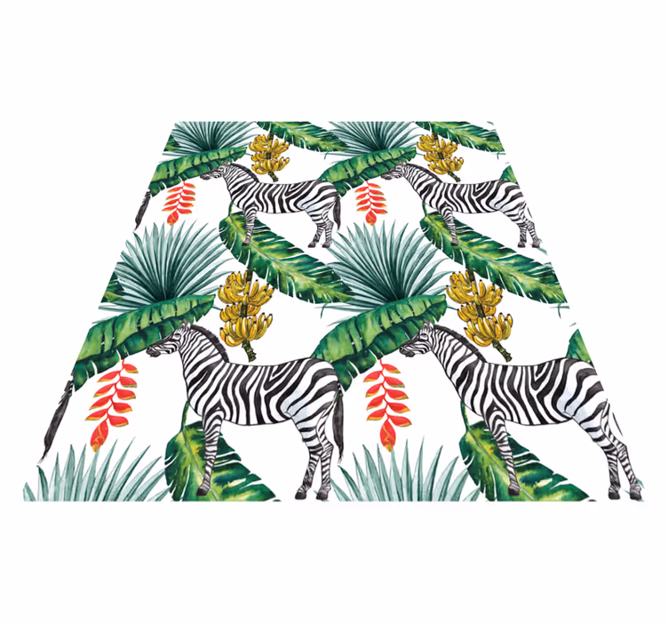 Tropisk zebra Vinylmatta djur - Tenstickers