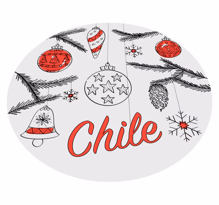 Chile juldekoration Vinylmatta Jul - Tenstickers