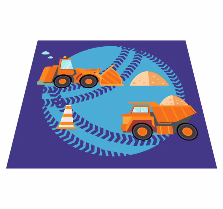 Konstruktion lekzon Vinylmatta Barn - Tenstickers