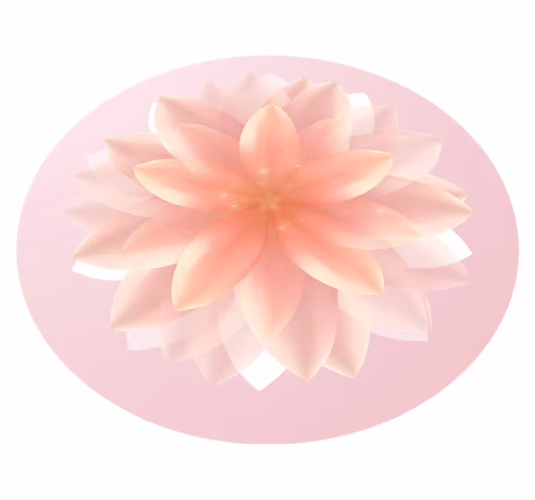 Blommig mittpunkt Vinylmatta blommor och växter - Tenstickers