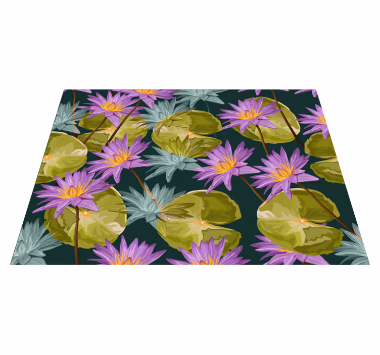 Botaniska näckrosor Vinylmatta blommor och växter - Tenstickers