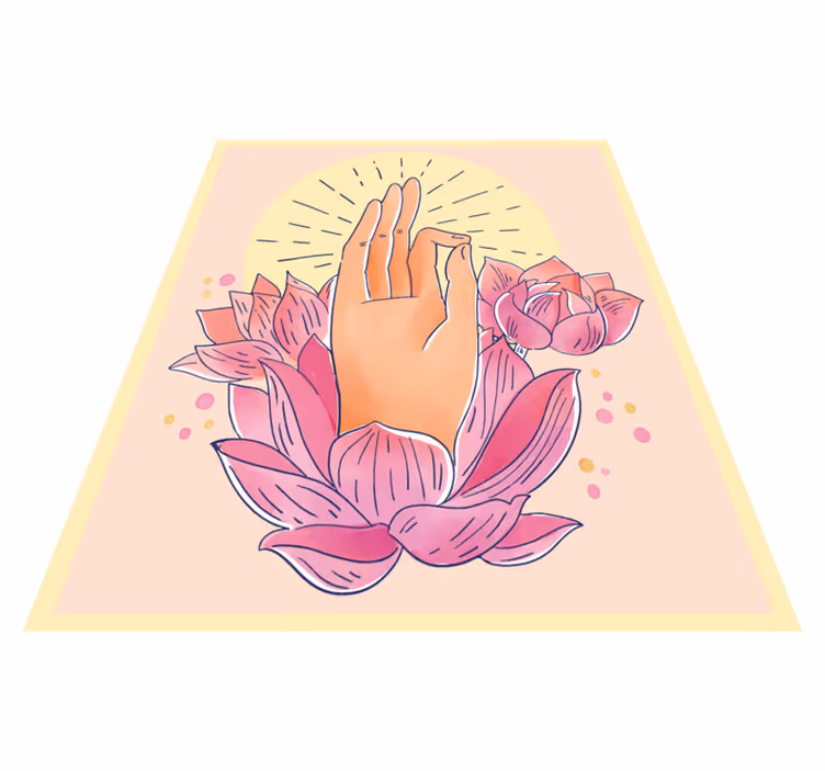 Andlig blomma illustration Vinylmatta Mandala - Tenstickers