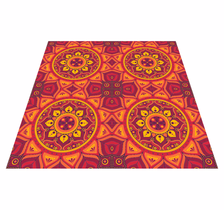 Mandala inspirerad symmetri Vinylmatta Mandala - Tenstickers