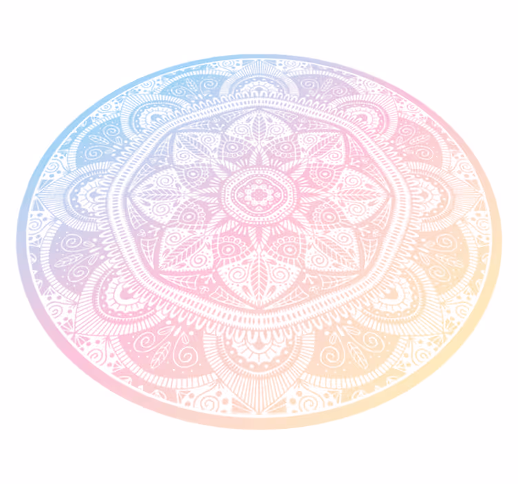 Intrikat mönster mandala vinylmatta - Tenstickers