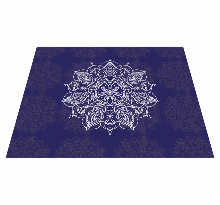 Mandala andlig lotus mandala vinylmatta - Tenstickers
