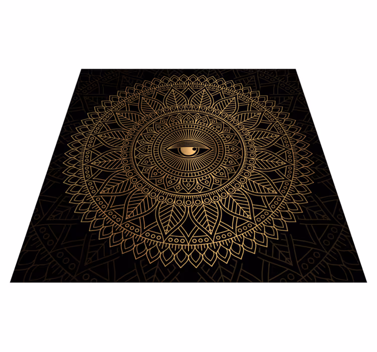 Mandala alla ser öga mandala vinyl matta - Tenstickers