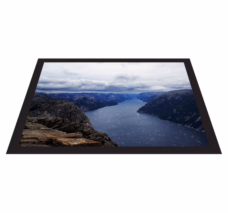 Norge fjordblått vatten natur vinyl matta - Tenstickers